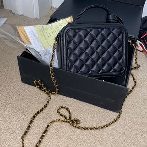 Black quilted Cross body